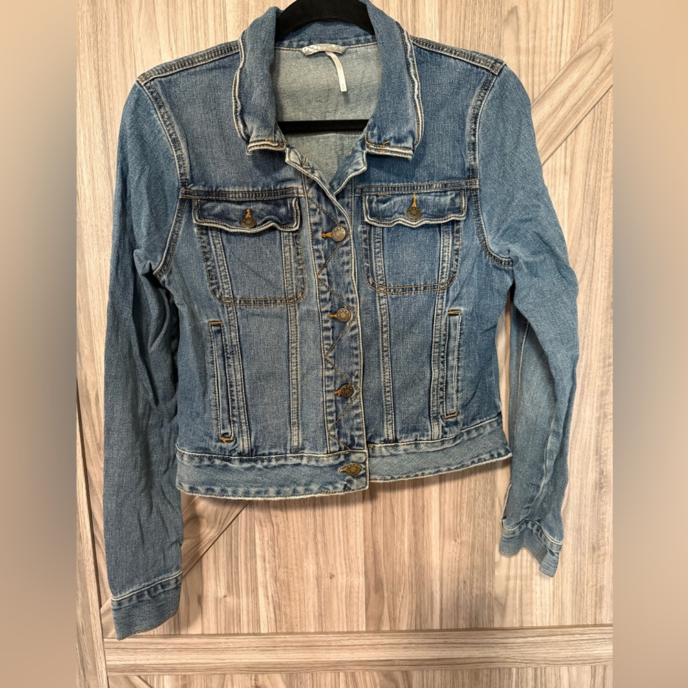 Free People Blue Denim Jacket